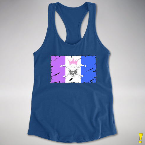 Drag Pride Pirate Flag Racerback Tank - Royal